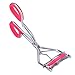ACEVIVI Hot Pink Metallic Chrome Eyelash Curler Eyelash Curler Tool Kit for Ladies to Make Charming Eyes---Silicone Rubber Refill Replacement Pads Included