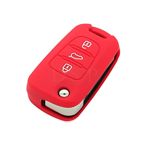 fassport carcasa de silicona Skin Chaqueta Fit para Hyundai 3 botones flip remoto clave cv3101