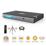 【Mini Proyector Multifunción 】El proyector JOEAIS T5 está integrado en un sistema Android que decodifica 1080P y 4K (H.265), admite la función 3D (DLP-LINK), el enfoque del motor eléctrico, todo esto lo convierte en un espectáculo visual. Con este proyector de pico, puede disfrutar de la música, las películas y los videojuegos con sus amigos y familiares, reproducir una película para sus hijos en el campamento, mostrar su trabajo PPT para la escuela o el trabajo, etc