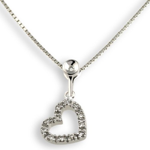 Goldmaid Damen-Anhnger Herz 9 Karat (375) Weigold He C3811WG375