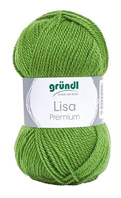 Grundl 760-33 Lisa Pelote de Fil à Tricoter Vert Jaune 50 g
