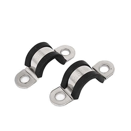 sourcingmap® 5Stücke 15mm U Clip EPDM Gummi montiert Halterung Klammen Spanner Puffer - 2