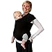 GWEL Cotton Solid Soft Elastic Baby Sling Wrap Stretchy Wrap Carrier Black