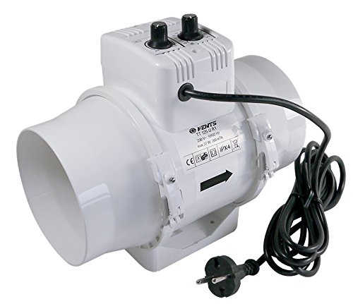 Vents Rohrlüfter TT125UR1, Ø 125mm 280 m³/h, m/Fancontroller