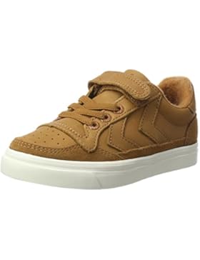 Hummel Sneaker Kinder Unisex – STADIL OILED LOW JR – Halbschuh Leder & Wildleder - Turnschuh Schwarz, Braun -...
