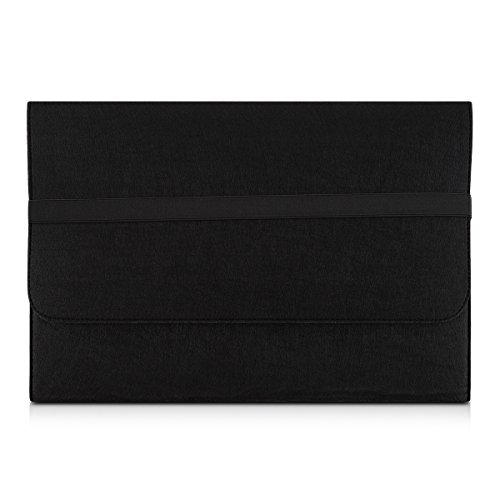 kwmobile Laptoptasche Filz Sleeve f  r 17  17 3 Laptop Notebook Ultrabook - Notebook Tasche Schutzh  lle Laptop Case H  lle in Schwarz mit Innentasche