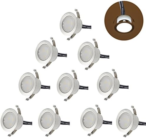 FVTLED Low Voltage 31mm 0.6W LED Deck Lighting Kit For Ground Garden Path Floor Kitchen Plinths,Bathroom Lights Waterproof IP67