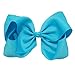 AKA 6" Big Bow Hairpins Hair Clips for Children Kids Girls Hair Handmade Alligator Clips Accessories (Aqua Blue)