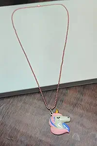 Tera13 Unicorn Necklace Rainbow Unicorn Necklace Pendant Jewelry Gifts for Girls Return Gift for Girls Necklace / Chain for Kids (1 Piece)