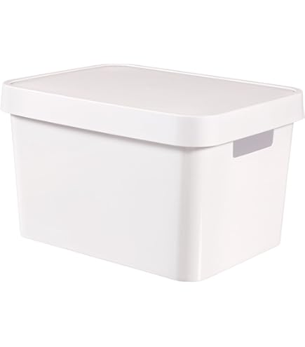 Scatola Elegance Multiuso Bianca - 39x29x21 Cm, 15 Litri, Con Coperchio, Impilabile - Foto 4