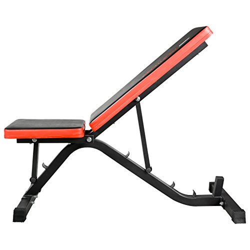 TrainHard Hantelbank Drückerbank Variable Schrägbank Negativ/Flach - 2