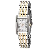 JOBO Damen Armbanduhr Quarz Analog Edelstahl bicolor vergoldet Damenuhr