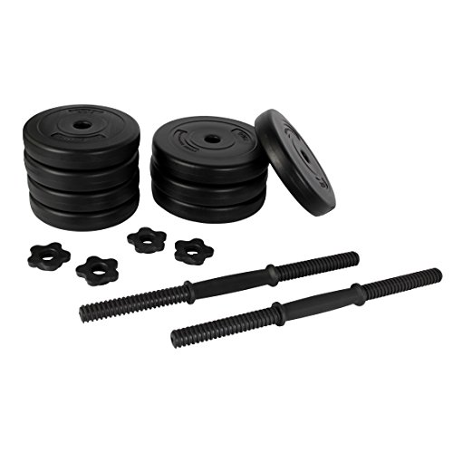 Kurzhanteln Paar Kunststoff 20 / 30 / 40 kg Hantel Set Black - 2
