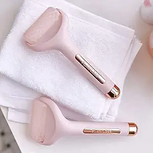 CLOSAL Ice Roller Face Massager - Therapeutic Cooling to Naturally Tone & Tighten | Brighten Complexion and Reduce Wrinkles, Under Eye Puffiness | for Migraine + Pain Relief (Pink)