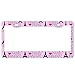 Produktbild Superlicenseframe Schwarze Nummernschildabdeckung – Auto Stahl Tag-Halter Chrom 2 Löcher, Black Paris Pink Heart