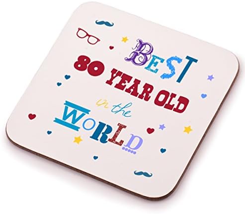 Best 80 Year Old Coaster - 80th birthday present gift idea. Perfect present for him, her, mum or dad