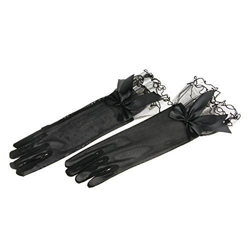 Bao Core Kurze Netzhandschuhe Brauthandschuhe Hochzeit Handschuhe Mit Schleife Mehre Farben - 4