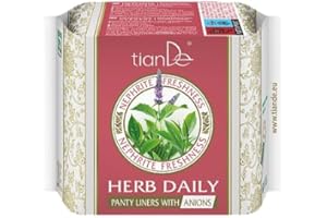 Sanitarias Herbales Femeninas "Frescura de Jade" Con Aniones, TianDe 61915, 20 Pzas, Salud Femenina: Protección Diaria Con Aniones