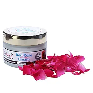Nisha's Handmade Red Rose Face Cream for Glowing Skin | (50Gm) (Multi-colored) (Pack Of 1)