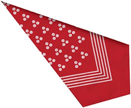 Large Cotton Spotted Handkerchiefs 22" / 55cm square (1, Red)