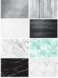 Print Masters India ( Pack of 4 ) Premium Flatlay Tabletop Photography Backdrop Background, Double Sided Waterproof Paper for Food, Small Product Professional Photo Shoot (56x90cm) 8 Designs (May)