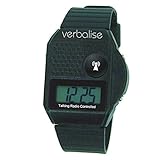 Verbalise Top Button Digital Radio Controlled Talking Watch Black (English Speaking)