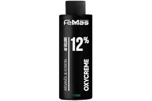 FemMas Oxycreme in 12% 100 ml, ossidante per colorare e tonificare i capelli, facile da applicare e tenuta ottimale, sviluppatore per risultati uniformi di qualità da salone, developer per capelli