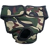YiZYiF Hunde Hündinnen Schutzhose Läufigkeit Unterhose Unterwäsche Läufig Hose Shorts S-XL Camouflage M