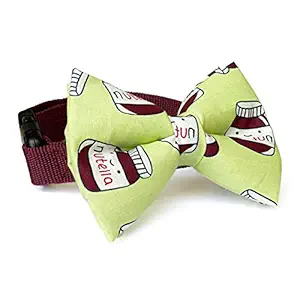 That Dog In Tuxedo Minty Nutella Dog Bow Tie with Adjustable Dog Collar (Mint, XL)