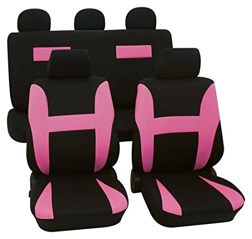 Preisvergleich Produktbild Faszination 76875, Autositzbezug Schonbezug, Komplett Set, Schwarz, Grün