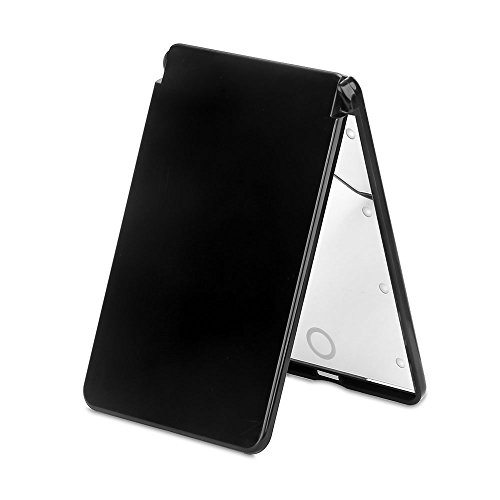 Rantizon Make up Spiegel mit LED Beleuchtung 2-fach Vergrößerung & 1X Doppelseitiger Schminkspiegel Dimmbar durch Touch-Schalter Tragbarer Taschenspiegel Faltbarer Kosmetikspiegel Reisespiegel - 5