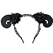 Produktbild SODIAL(R) Spitze Ziegen Horn Ohr stirnband Maedchen Haar Band neuer Kopf Wrape Frauen Maedchen Haar Zusaetze Prinzessin Karikatur Stirnband (Schwarz)