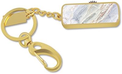 USB 2.0 Flash Drive, 16GB U Disk Personalized Memory Stick Thumb Drives with Free Key Ring, Easy to Carry (Gold - Marble2)