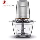 Kenwood Easy Chop+ Glass Chamber Chopper Blender CHP62.400SI - Silver, 500 Watt, 600ml, Ice Crushing, Double Speed, Prepare and Store