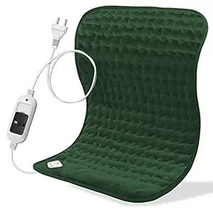 MEDIRELIEF Electric Heating Pad for Back Pain Relief Orthopaedic Heating Pad Fast Heating Technology Hot Therapy Heating Belt for Joints Muscle Shoulder Knee Neck & Cramps Relief (GREEN)