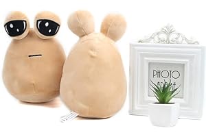 Rufevee Generisches 22 cm gefüllter Tier heißes Spiel, Alien Pou Plüschspielzeug, Emotion Alien Plushie Stoffed Animal Pou Doll, Kindertagsgeschenk, 8,6 Zoll