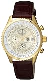 Edelstahl-Quarz-Uhr mit Leder-Armband und Dornschließe