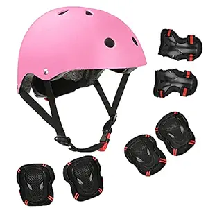 CHANDAO Kids Bike Helmet Sports Protective Gear Set for 3-14 Years Boy Girl Adjustable Toddler Youth Cycling Helmet with Knee Elbow Wrist Pads Skateboard Helmet CPSC Certified