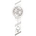 Produktbild Quarz Pendelwanduhr modern von AMS. design, ein Blickfang im Wohnzimmer Eingangsbereich mit einer eleganten Holzrückwand und Metallpendel; Pendeluhr mit arabischen Ziffern