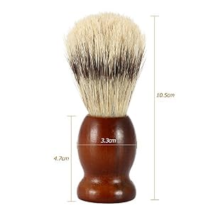 Anself Bristle Shaving Brush with Wood Handle Men's Shave Brush for Razor Male Facial Cleaning Brush for Beard Brown… - Image 3