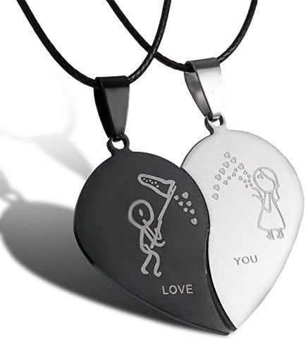 Veuer Couples' Jewellery, Heart Puzzle Necklaces