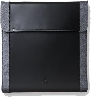 Afterten Felt Macbook 12 inch Laptop Pouch Ultrabook Leather Pouch Black