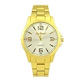 IG Invictus Mode Edelstahl Herren Quarz Uhr Herrenuhr Luxus Lässige Uhr Herrenuhr aus Metall ZYBFLS 16 PEOTAINL Gold Meter Männer Uhren weißen scheiben