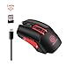 Produktbild Jasnyfall MOYUKAXIE X80 Wiederaufladbare Gaming Mouse 2.4G Optische Drahtlose Mäuse für Mac Laptop und PC 4800 DPI 7 Atmen Led Licht rot