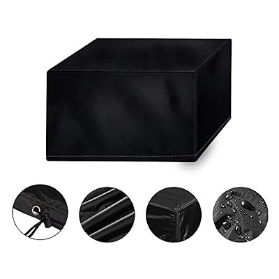Osarke Housse de Protection Bâche Imperméable Housse de Protection pour Table de Jardin Protection pour mobilier Jardin et hivernage Meubles de Jardin Salon de Jardin Oxford Noir 135 x 135x 75cm