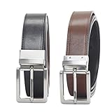 Largo : 35 mm Amazon Essentials - Cinturón reversible para hombre, Negro (Black/Brown 014), W36\'\'