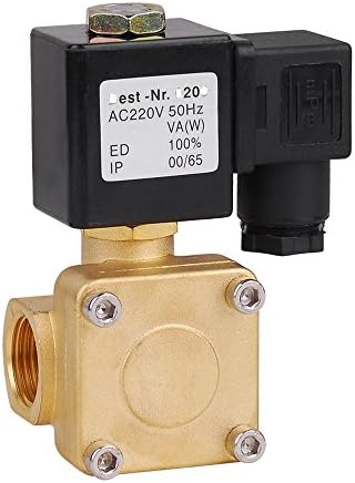 3/8" inch Brass DC 12V High Pressure 2-Way 2-Position Waterproof Water Air Gas Electric Solenoid Valve NC Normal Close (DC 12V)