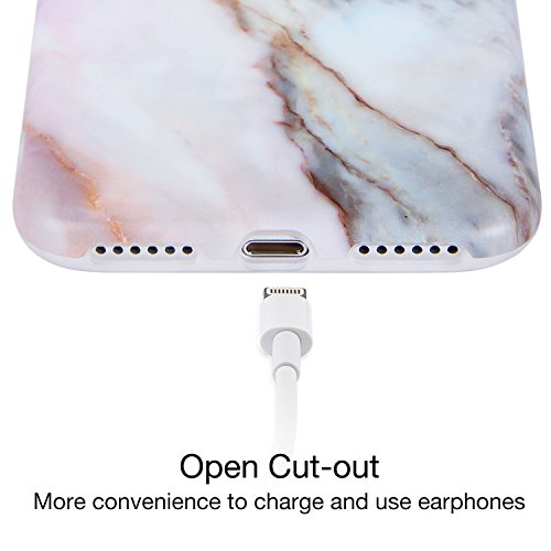 iPhone 7 Plus Marble Case, iPhone 8 Plus Case, Imikokoâ„¢ Slim-Fit Anti-Scratch Shock Proof [Stone Texture Collection] Print TPU Soft Case for iPhone 7 Plus / 8 Plus-Turquoise (5.5 inch)