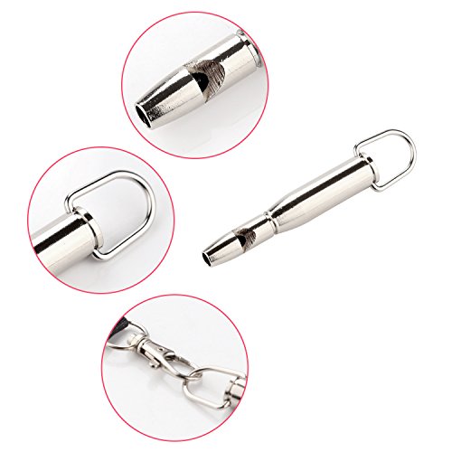 SHENNOSI-Dog-whistle-to-stop-barking-with-whistle-lanyard-clicker-silent-repeller-training-silver-whistle-for-Pets-Cat-Pigeon-Eagle