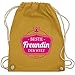 Produktbild Typisch Frauen - Beste Freundin der Welt - Unisize - Senfgelb - WM110 - Turnbeutel & Gym Bag